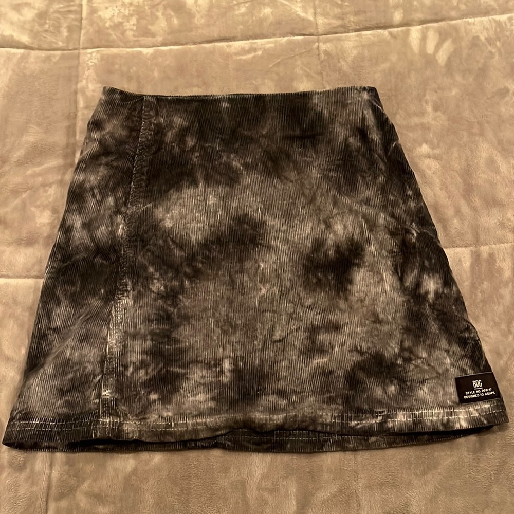Corduroy tie dye skirt